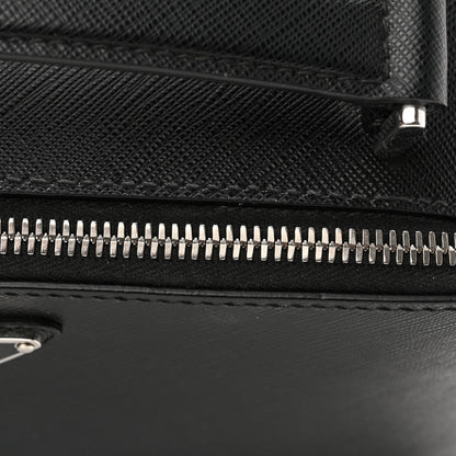 Prada Saffiano Travel Medium Brique Crossbody Bag Black 10 of 11