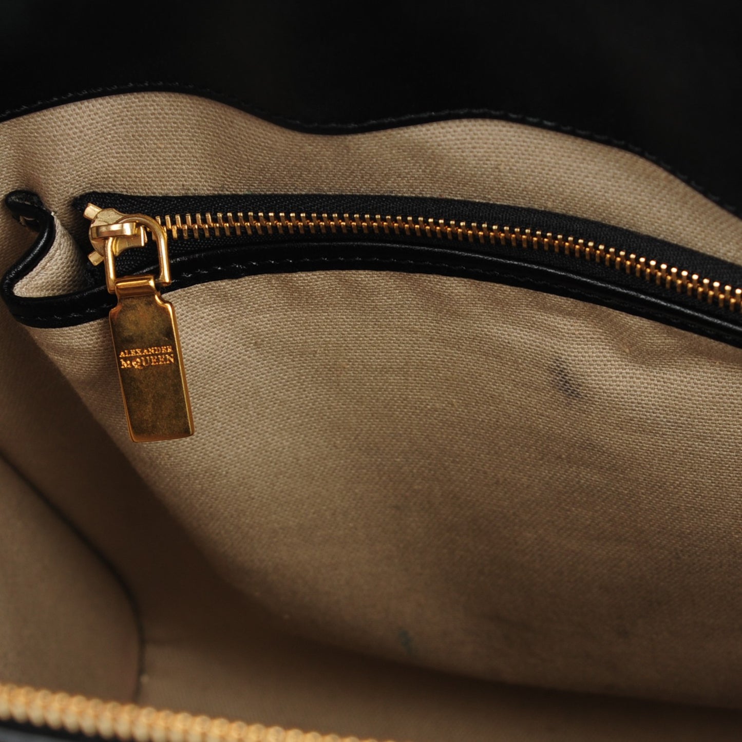 Calfskin Zip Up Heroine Tote Black