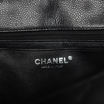 Chanel Caviar Quilted Jumbo Single Flap Black 6 of 7