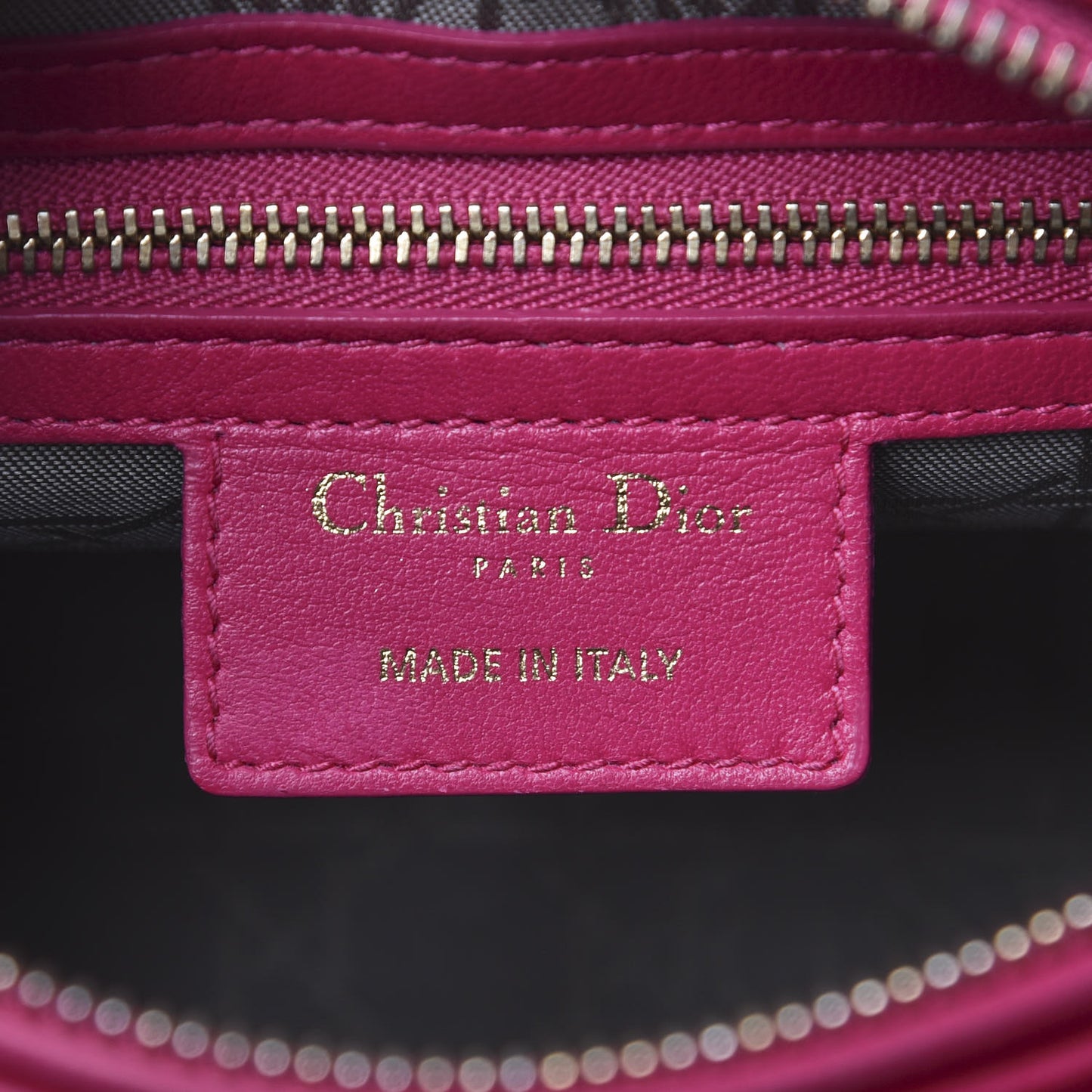 Lambskin Cannage Medium Lady Dior Pink