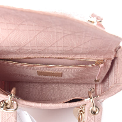 Christian Dior Canvas Cannage Medium Lady Dior Pink 5 of 9