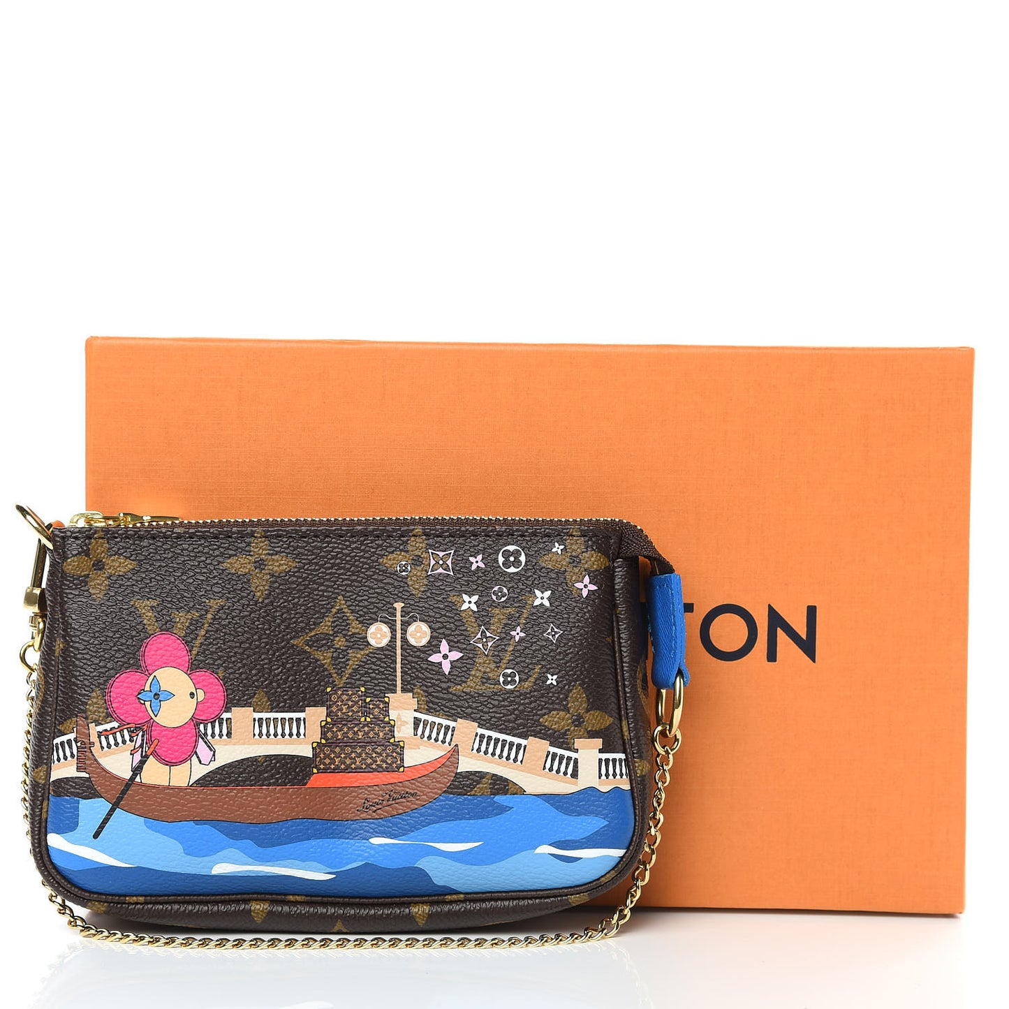 Monogram 2019 Christmas Animation Mini Venice Pochette Accessories Blue