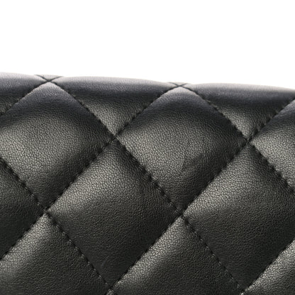 Chanel Lambskin Quilted Jumbo Double Flap Black 18 of 22