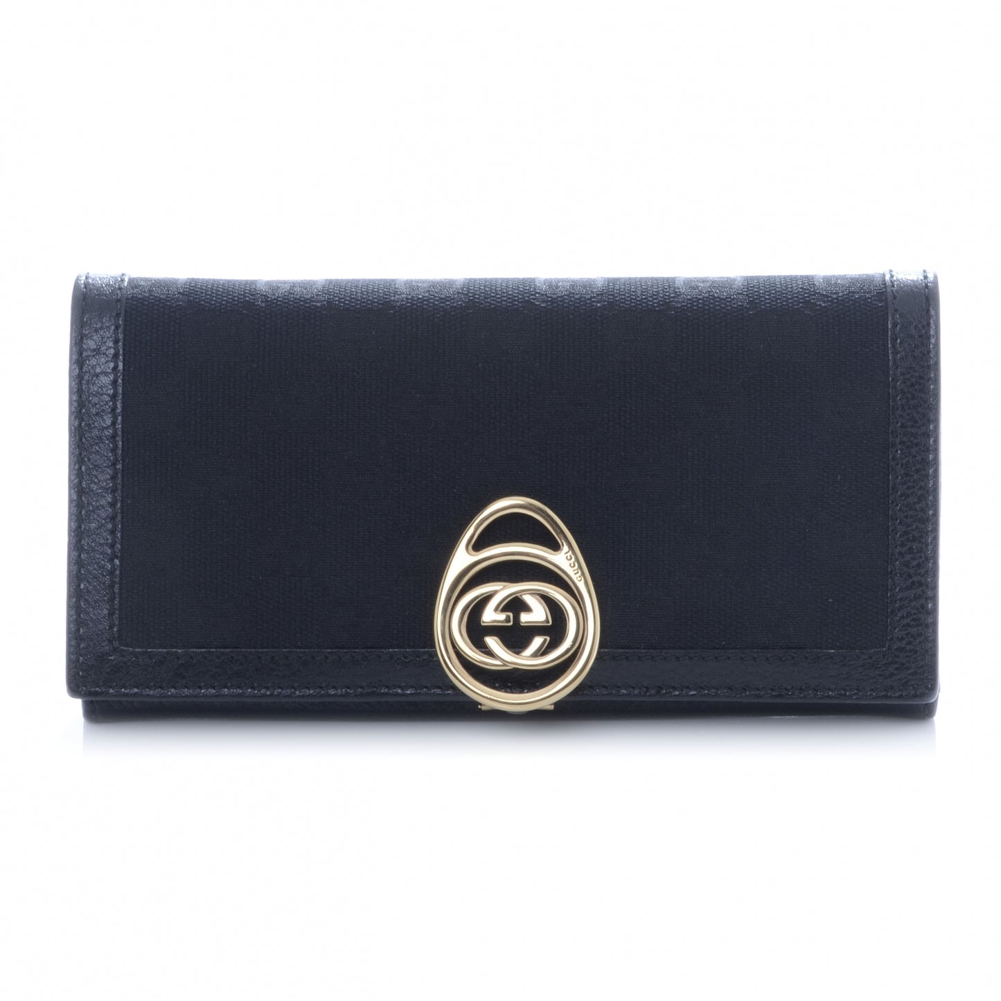 Monogram Interlocking GG Continental Wallet Black