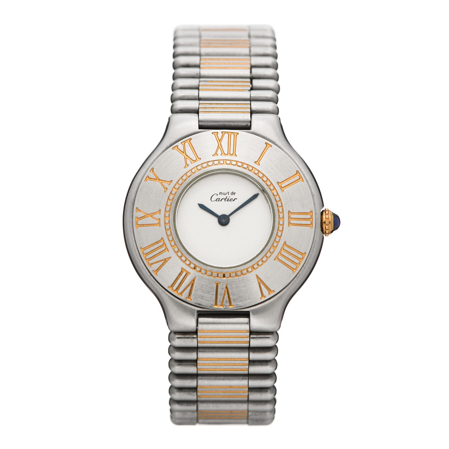 Stainless Steel 18K Yellow Gold 31mm Must De 21 Quartz Watch