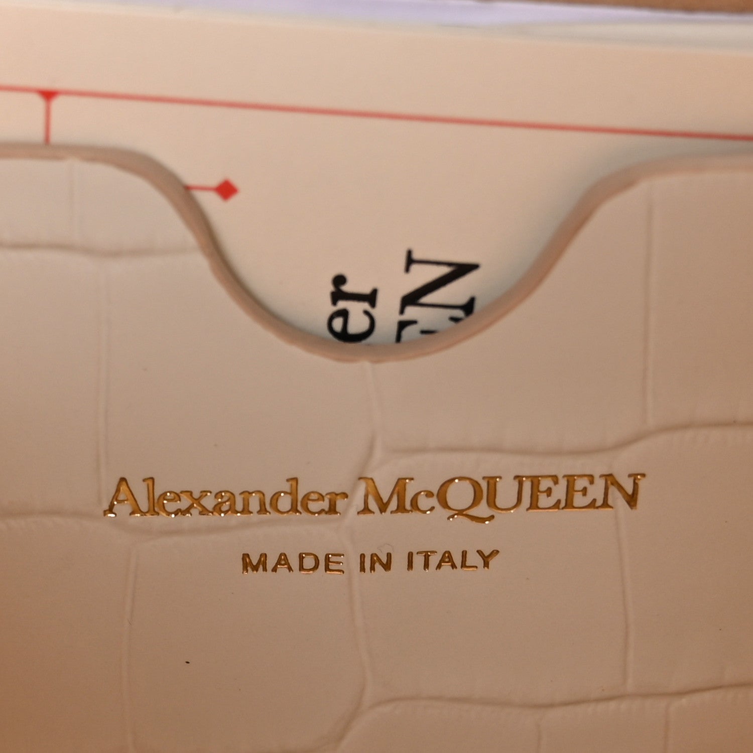 Alexander McQueen ALEXANDER MCQUEEN Calfskin Crocodile Embossed Skull Mini Crossbody Bag White 7 of 9