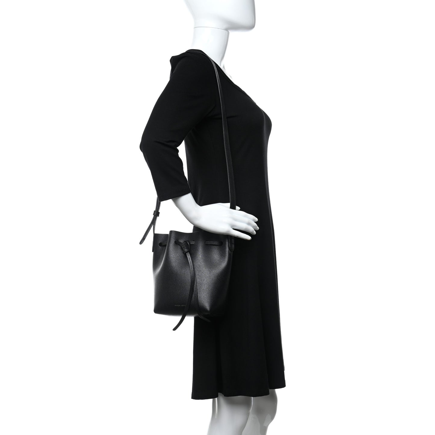 Saffiano Mini Mini Bucket Bag Black