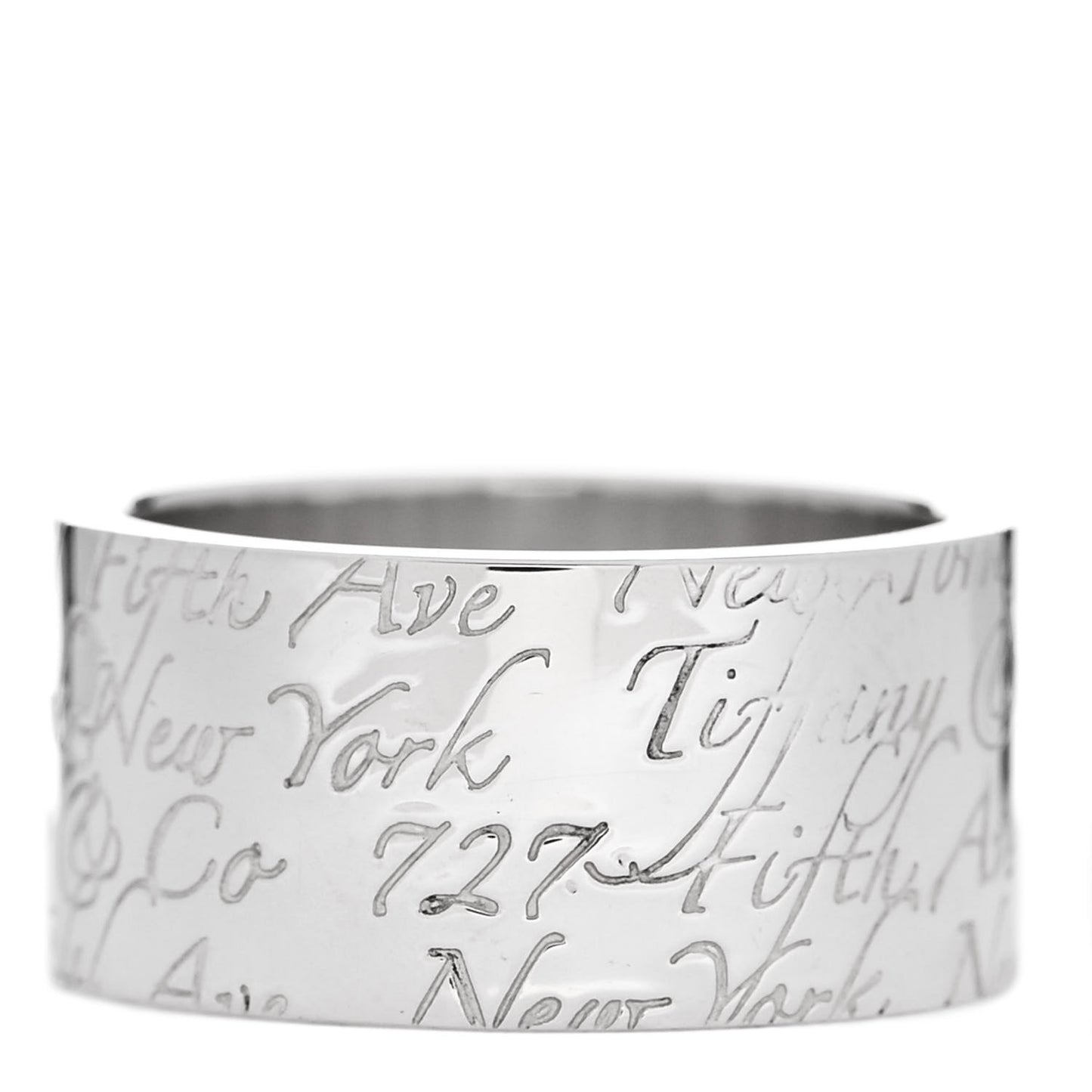 Sterling Silver 10mm Notes Wide Ring 54 7