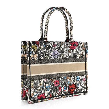 Christian Dior Canvas Embroidered Medium Mille Fleurs Book Tote Multicolor 3 of 11