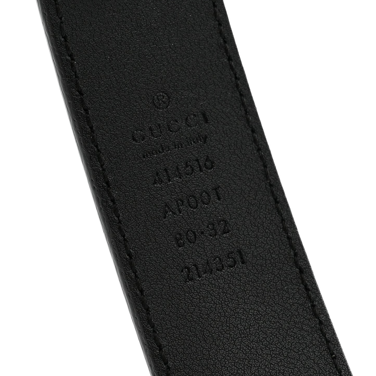 Calfskin Double G 30mm Belt 80 32 Black