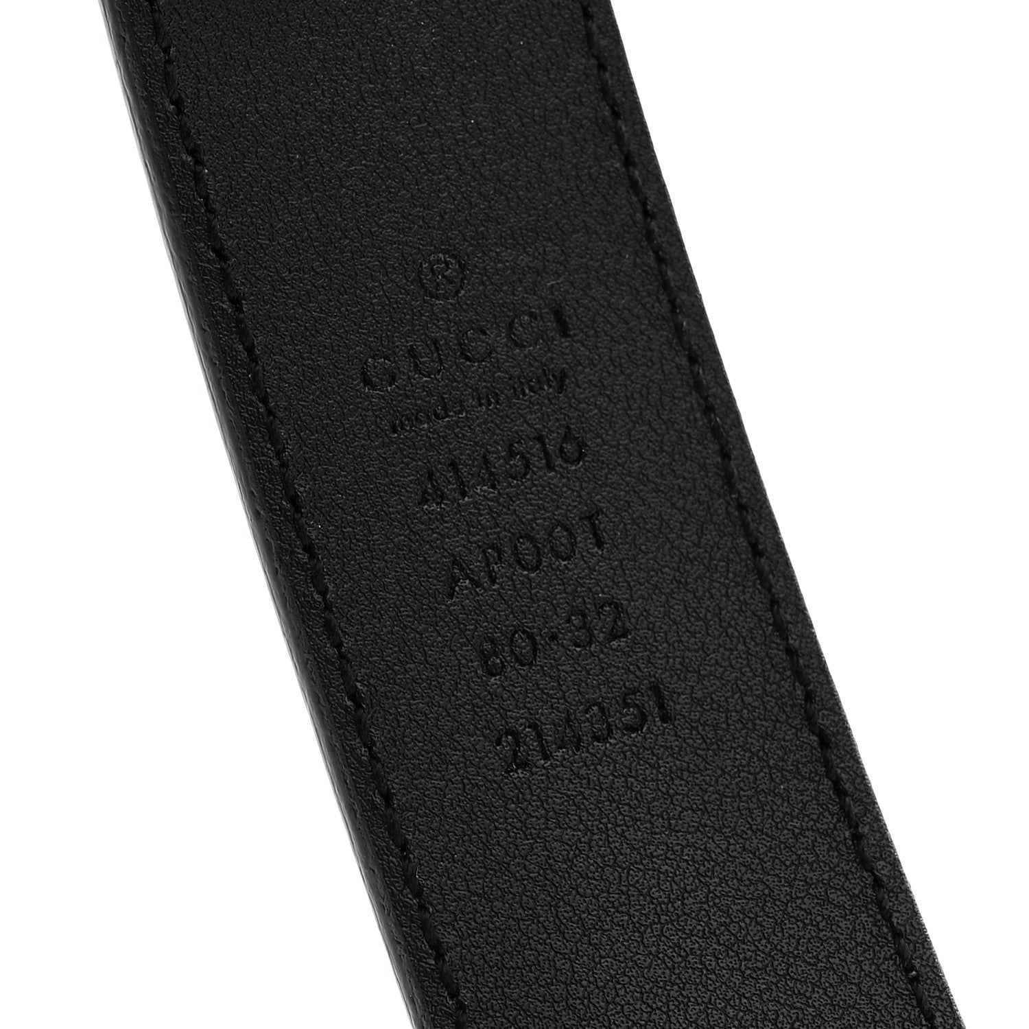 Gucci Calfskin Double G 30mm Belt 80 32 Black 3 of 5