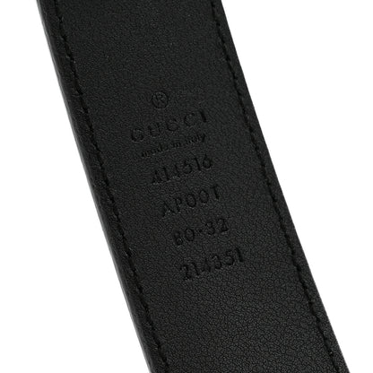 Gucci Calfskin Double G 30mm Belt 80 32 Black 3 of 5