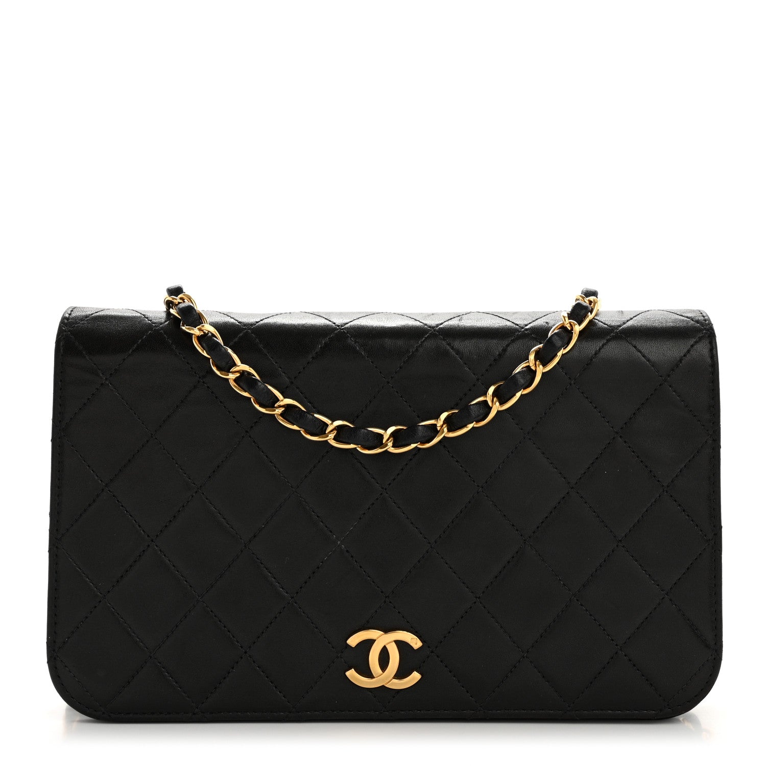 Chanel Lambskin Quilted Small Single Flap Black 1 of 11