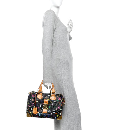 Louis Vuitton Monogram Multicolor Speedy 30 Black 2 of 13