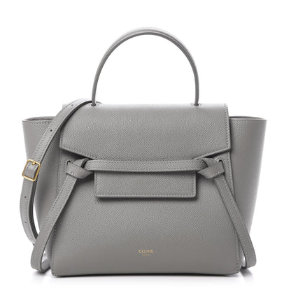 Celine Grained Calfskin Nano Belt Bag Cloud 1 of 12