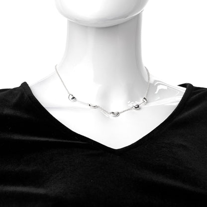 Tiffany Sterling Silver 9mm Elsa Peretti Five Bean Pendant Necklace 2 of 6
