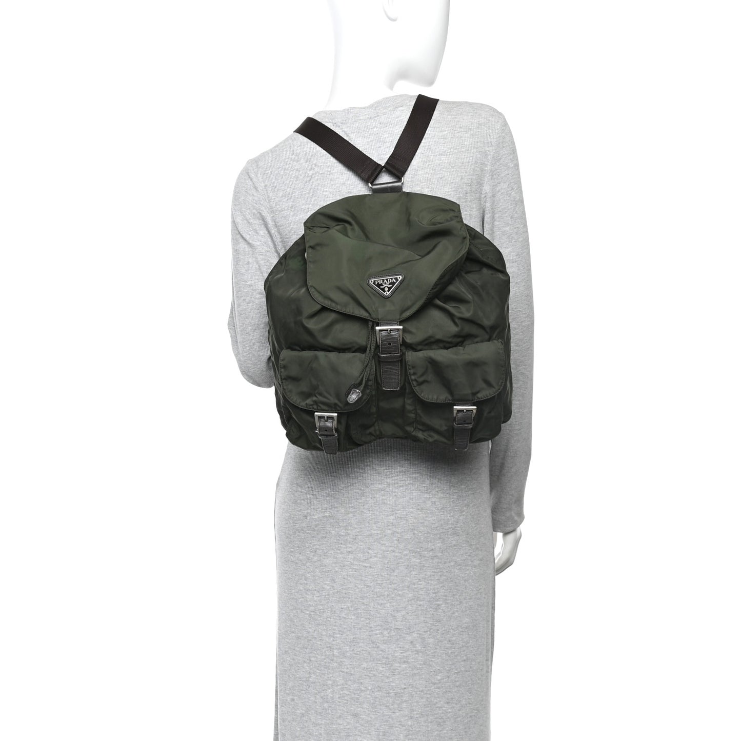 Tessuto Nylon Vela Small Backpack Fumo