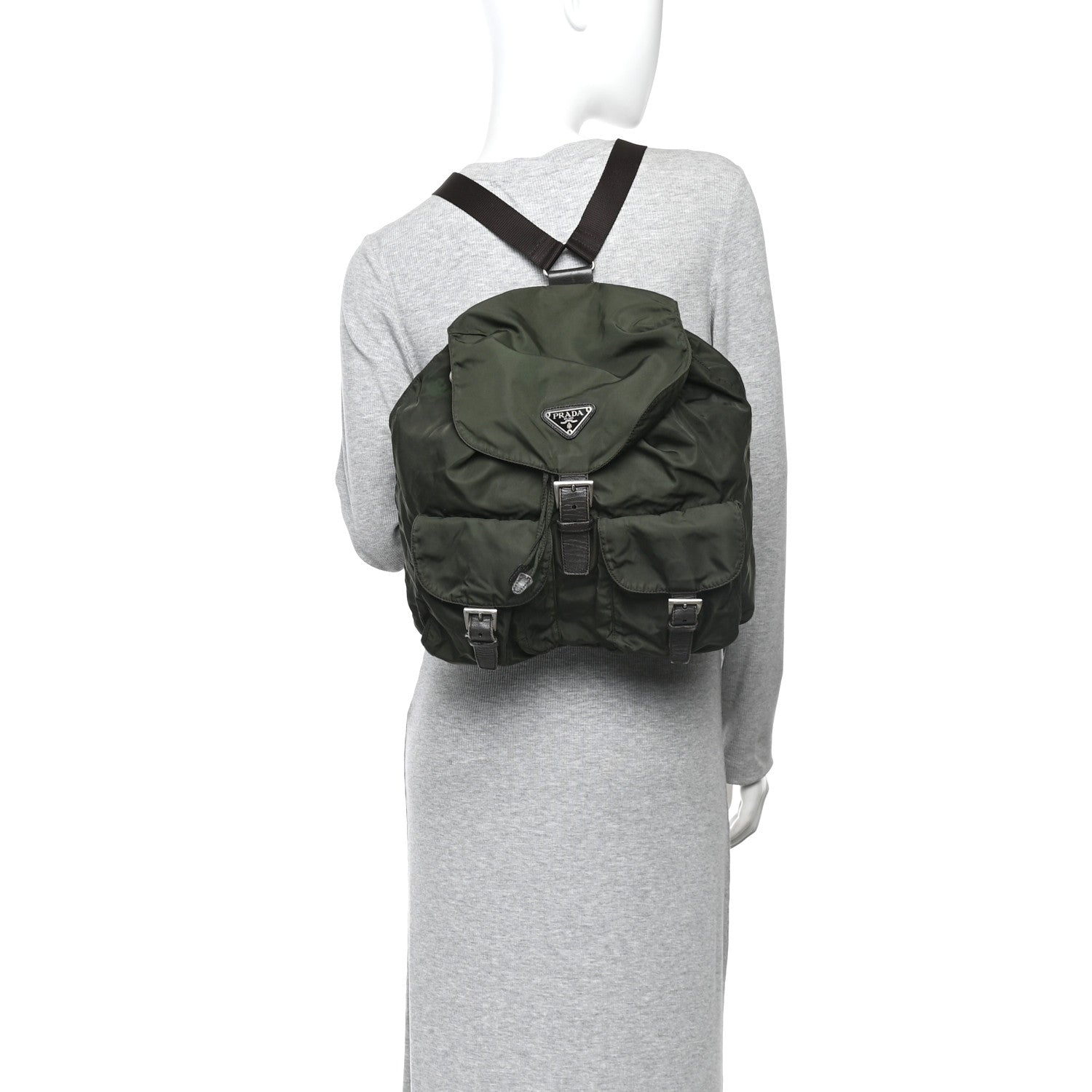 Prada Tessuto Nylon Vela Small Backpack Fumo 2 of 9