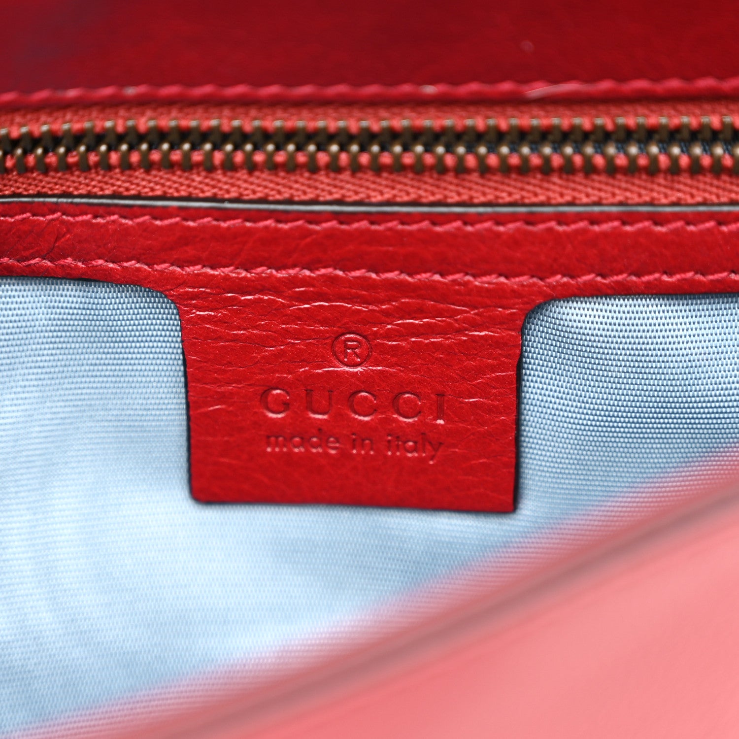 Gucci Calfskin Diagonal GG Medium Thiara Double Envelope Shoulder Bag Black Red 7 of 11