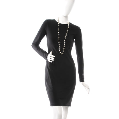 Chanel Crystal Pearl CC Long Necklace Silver 2 of 5