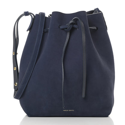 Mansur Gavriel Suede Bucket Bag Blu 3 of 13