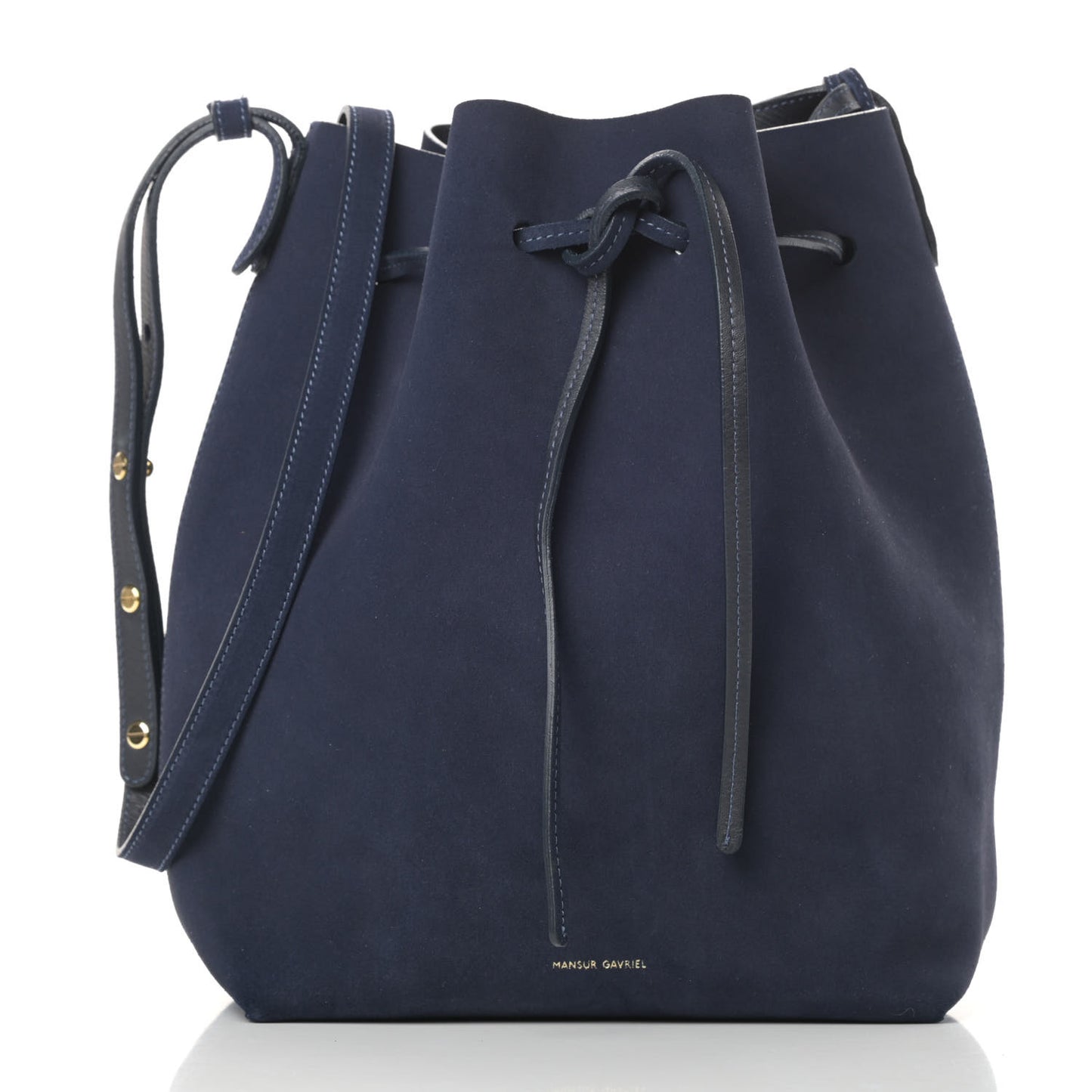 Suede Bucket Bag Blu