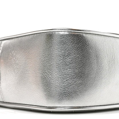 Gucci Metallic Sakai Be Green Calfskin Diagonal Stitched Small Blondie Shoulder Bag Silver 9 of 11