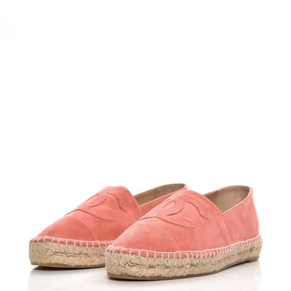 Chanel Suede Lambskin CC Espadrilles 39 Pink 3 of 7