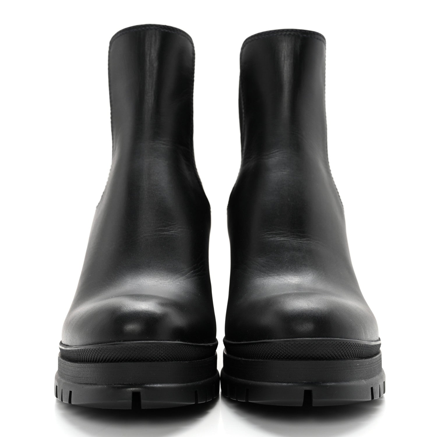 Prada Vitello Montana Lug Sole Chelsea 55mm Boots 40.5 Black 2 of 9