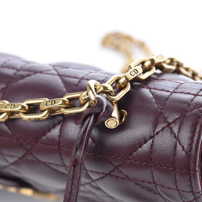 Christian Dior Lambskin Cannage Large Dioraddict Flap Bag Burgundy 9 of 15