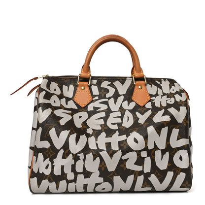 Louis Vuitton Monogram Graffiti Speedy 30 Silver 1 of 9