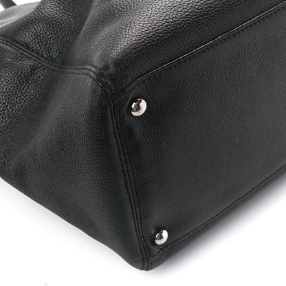 Chanel Calfskin Cerf Executive Shopper Tote Black 12 of 18