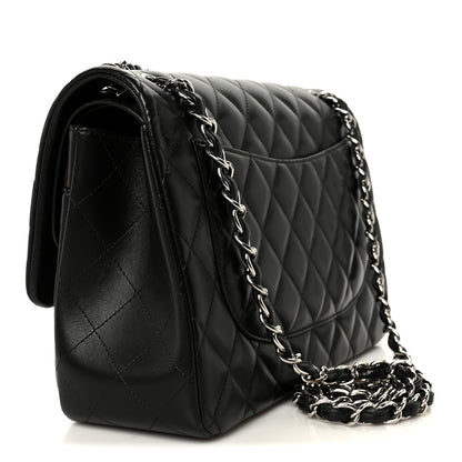 Chanel Lambskin Quilted Jumbo Double Flap Black 3 of 12