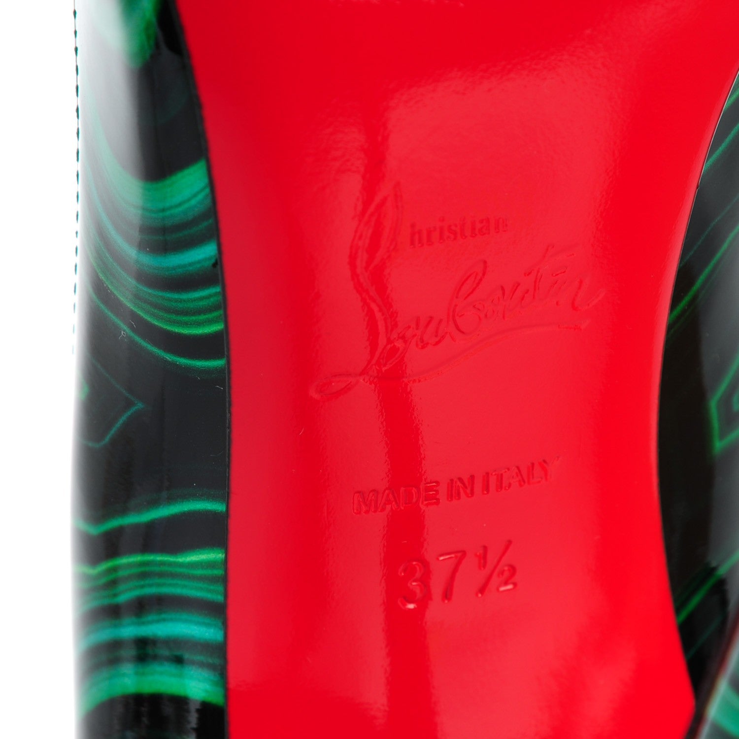Christian Louboutin Patent Malachite So Kate 120 Pumps 37.5 Vert 6 of 8