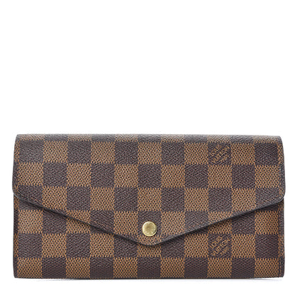 Louis Vuitton Damier Ebene Sarah Wallet NM 1 of 8