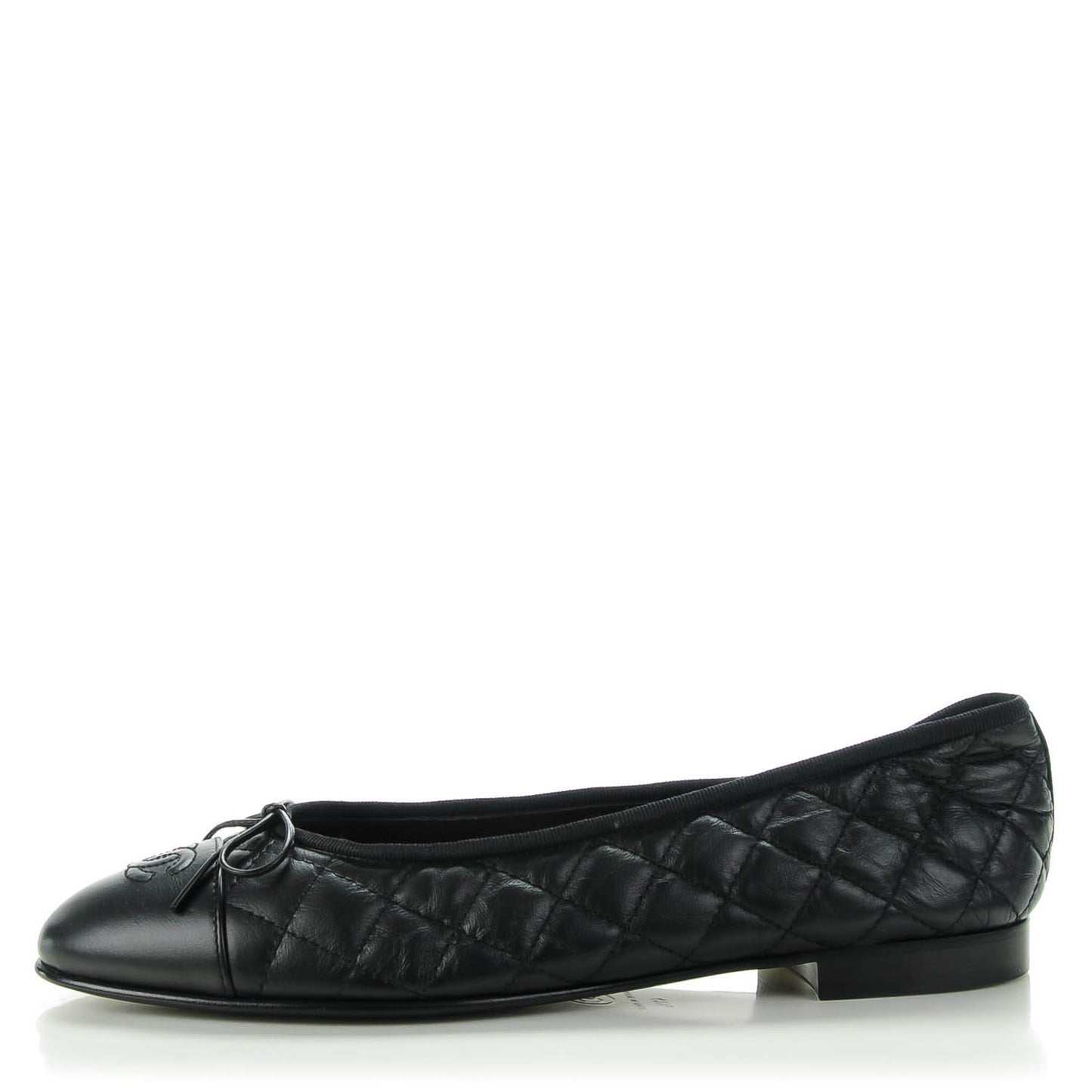 Quilted Lambskin CC Ballerina Flats 41.5 Black