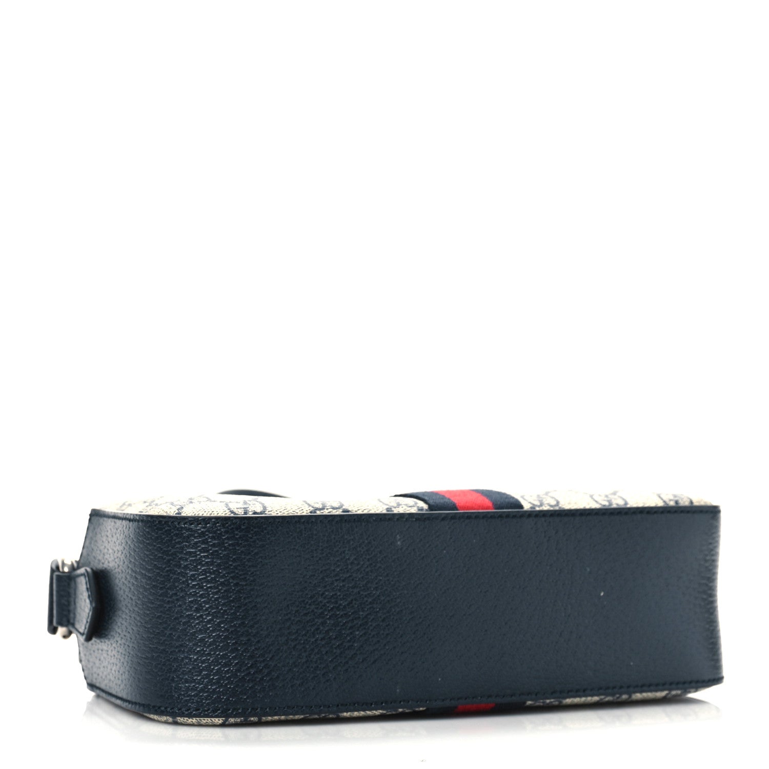 Gucci GG Supreme Monogram Textured Dollar Calfskin Web Small Ophidia Camera Bag Beige Blue 4 of 8