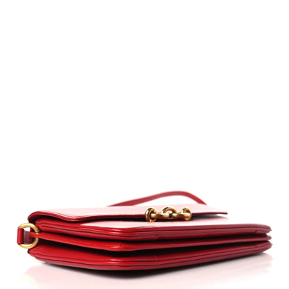 Saint Laurent Smooth Calfskin Le Maillon Satchel Rouge Eros 4 of 9