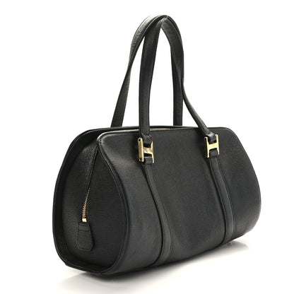 MCM Calfskin Studded Barrel Bag Black 3 of 8
