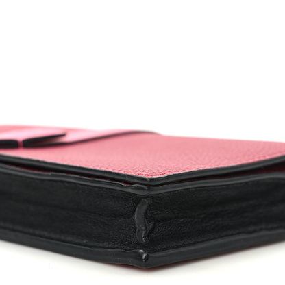 Loewe Grained Calfskin Anagram Wallet on Chain Raspberry Wild Rose 9 of 12