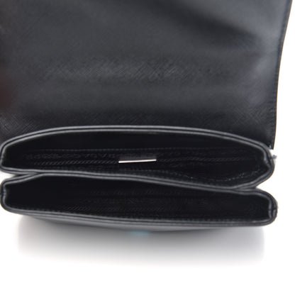 Prada Saffiano Flap Bag Black 5 of 8