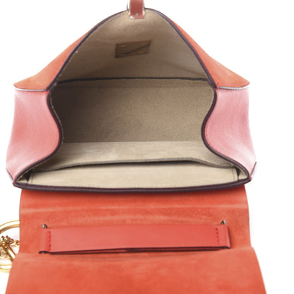 Chloe Lambskin Suede Calfskin Mini Drew Shoulder Bag Poppy 5 of 11