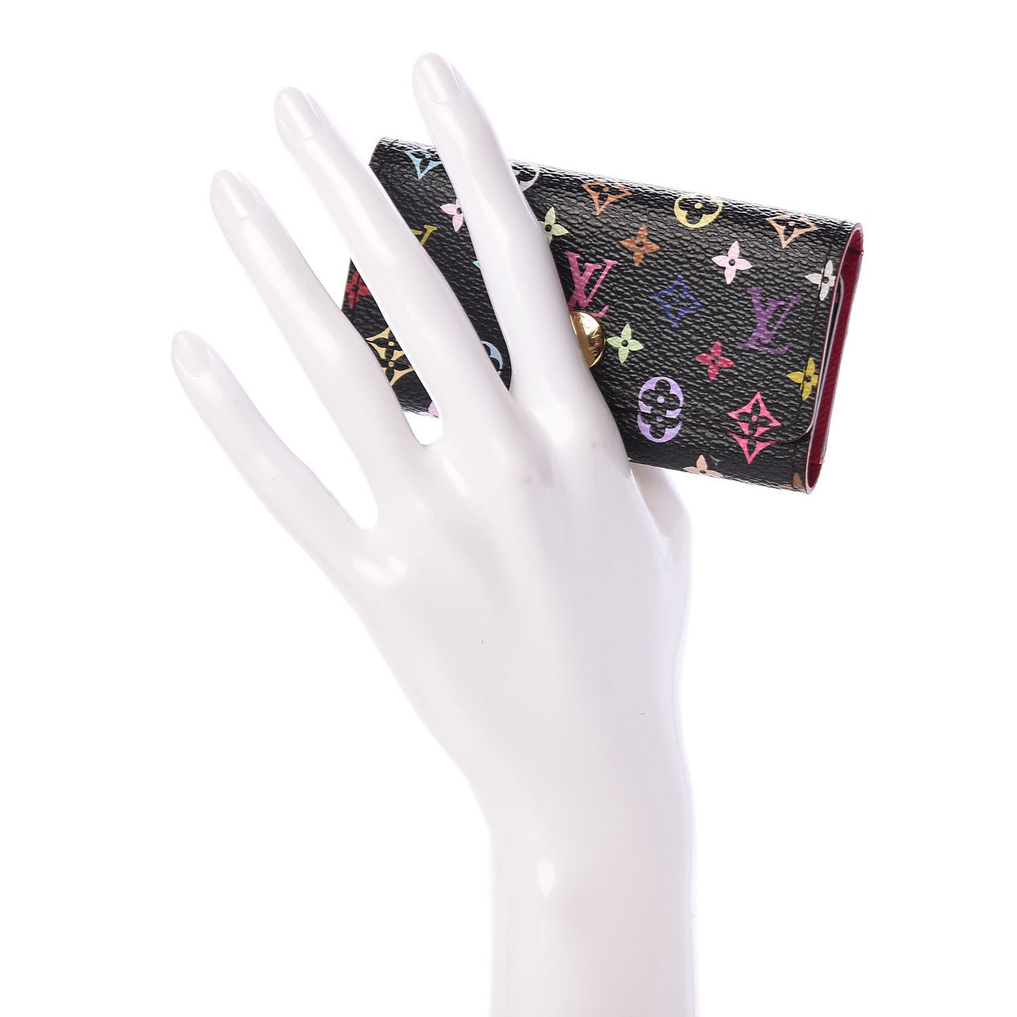 Monogram Multicolor Multicles 4 Key Holder Black Grenade