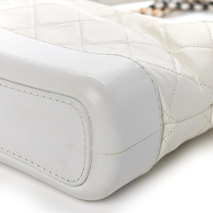 Chanel Aged Calfskin Quilted Small Gabrielle Hobo White 9 of 9