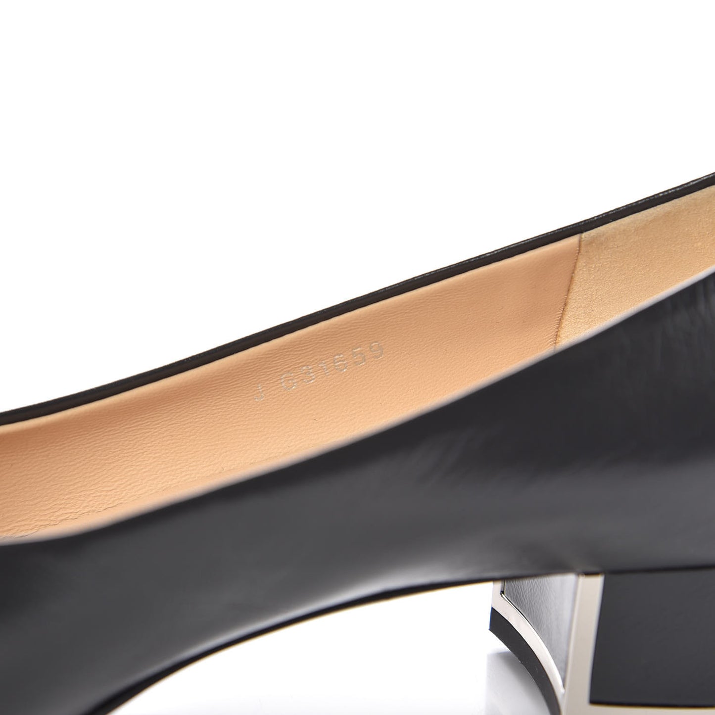Calfskin CC Pumps 39 Dark Grey