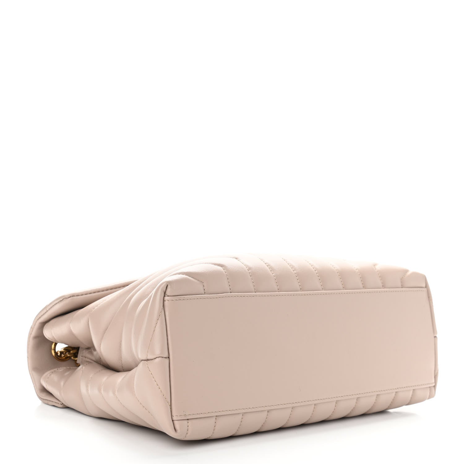 Saint Laurent Calfskin Y Quilted Monogram Medium Loulou Chain Satchel Light Natural 3 of 8