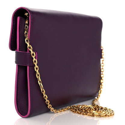 Delvaux Calfskin Tempete Pochette Burgundy 3 of 10