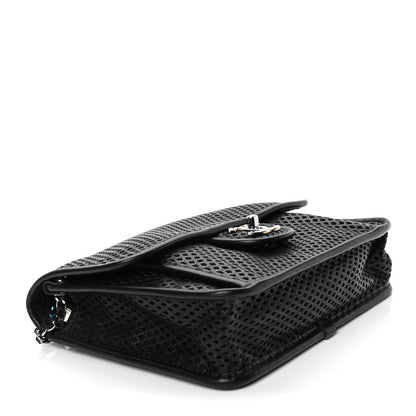 Chanel Metallic Perforated Calfskin Small Up In The Air Flap Black 4 of 5