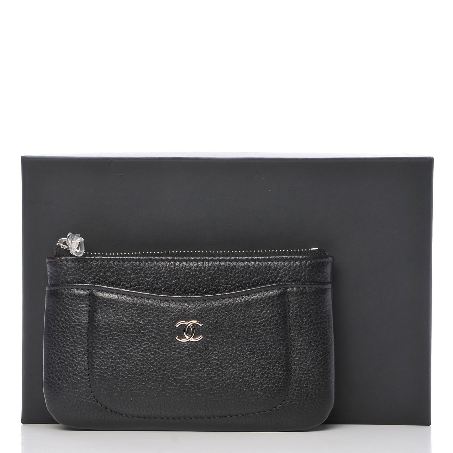 Grained Calfskin Small Neo Executive Cosmetic Case Black