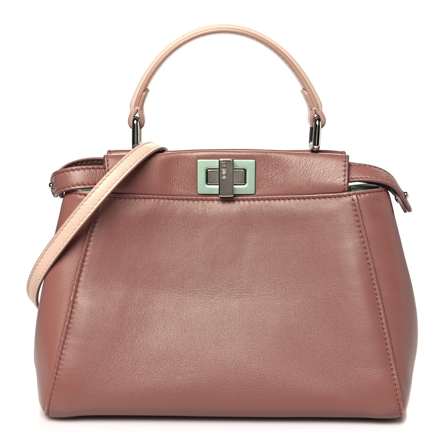 Nappa Colorblock Mini Peekaboo Iconic Satchel English Rose Plaster Oxigen